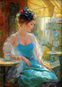 Une jolie femme KR 032 Impressionist Peinture à l'huile